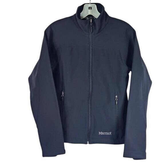 Marmot Black Altitude Softshell Jacket S Full Zip Fleece Lined Gorpcore Outdoor - Picture 1 of 14